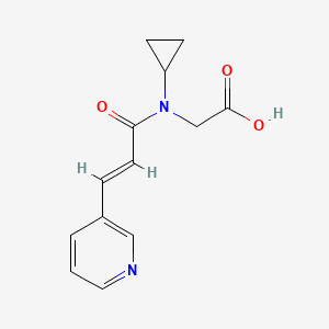 molecular formula C13H14N2O3 B7559460 2-[cyclopropyl-[(E)-3-pyridin-3-ylprop-2-enoyl]amino]acetic acid 