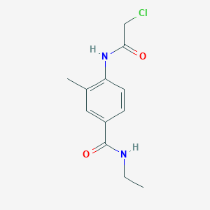 molecular formula C12H15ClN2O2 B7559464 4-[(2-chloroacetyl)amino]-N-ethyl-3-methylbenzamide 