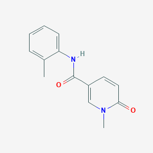 molecular formula C14H14N2O2 B7559510 1-methyl-N-(2-methylphenyl)-6-oxopyridine-3-carboxamide 