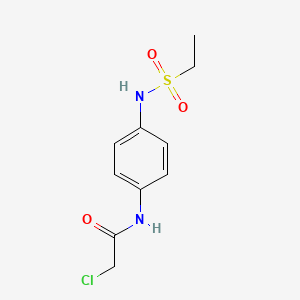 molecular formula C10H13ClN2O3S B7559521 2-chloro-N-[4-(ethylsulfonylamino)phenyl]acetamide 