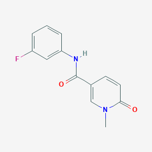 molecular formula C13H11FN2O2 B7559524 N-(3-fluorophenyl)-1-methyl-6-oxopyridine-3-carboxamide 