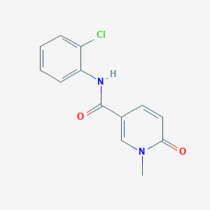 molecular formula C13H11ClN2O2 B7559529 N-(2-chlorophenyl)-1-methyl-6-oxopyridine-3-carboxamide 
