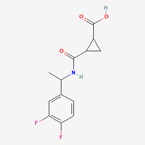 molecular formula C13H13F2NO3 B7559533 2-[1-(3,4-Difluorophenyl)ethylcarbamoyl]cyclopropane-1-carboxylic acid 
