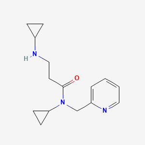 molecular formula C15H21N3O B7559545 N-cyclopropyl-3-(cyclopropylamino)-N-(pyridin-2-ylmethyl)propanamide 