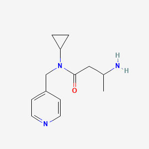 molecular formula C13H19N3O B7559549 3-amino-N-cyclopropyl-N-(pyridin-4-ylmethyl)butanamide 