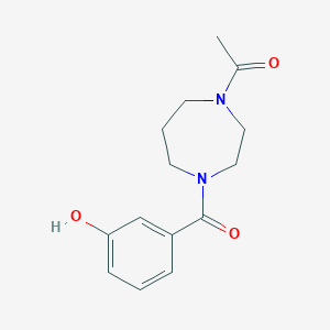 1-[4-(3-Hydroxybenzoyl)-1,4-diazepan-1-yl]ethanone