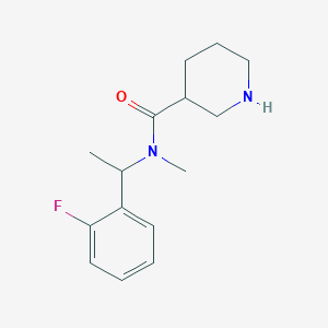 molecular formula C15H21FN2O B7559606 N-[1-(2-fluorophenyl)ethyl]-N-methylpiperidine-3-carboxamide 