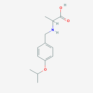 molecular formula C13H19NO3 B7559630 2-[(4-Propan-2-yloxyphenyl)methylamino]propanoic acid 