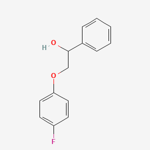 molecular formula C14H13FO2 B7559631 1-Phenyl-2-(p-fluorophenoxy)ethyl alcohol 