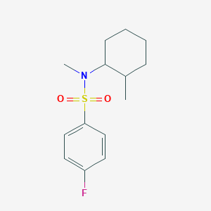 molecular formula C14H20FNO2S B7559633 4-fluoro-N-methyl-N-(2-methylcyclohexyl)benzenesulfonamide 