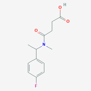 molecular formula C13H16FNO3 B7559701 4-[1-(4-Fluorophenyl)ethyl-methylamino]-4-oxobutanoic acid 