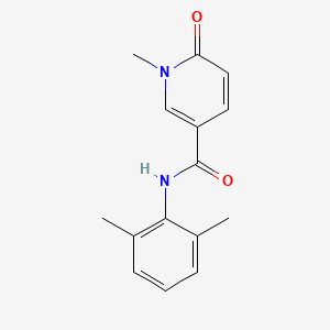 molecular formula C15H16N2O2 B7559726 N-(2,6-dimethylphenyl)-1-methyl-6-oxopyridine-3-carboxamide 