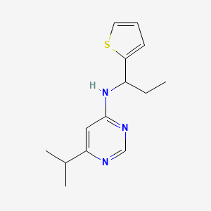molecular formula C14H19N3S B7559729 6-propan-2-yl-N-(1-thiophen-2-ylpropyl)pyrimidin-4-amine 