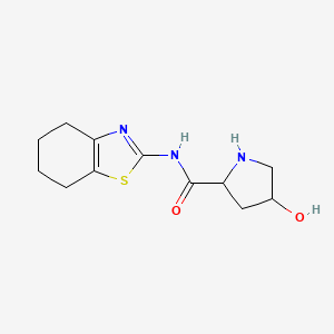 4-hydroxy-N-(4,5,6,7-tetrahydro-1,3-benzothiazol-2-yl)pyrrolidine-2-carboxamide