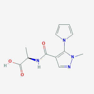 (2R)-2-[(1-methyl-5-pyrrol-1-ylpyrazole-4-carbonyl)amino]propanoic acid
