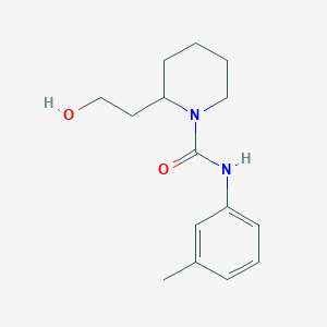 molecular formula C15H22N2O2 B7559776 2-(2-hydroxyethyl)-N-(3-methylphenyl)piperidine-1-carboxamide 