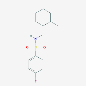 molecular formula C14H20FNO2S B7559779 4-fluoro-N-[(2-methylcyclohexyl)methyl]benzenesulfonamide 