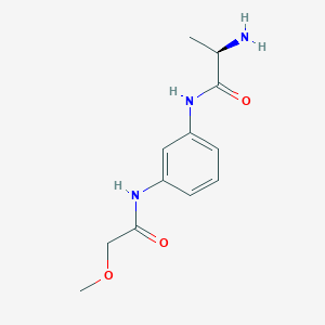 molecular formula C12H17N3O3 B7559781 (2R)-2-amino-N-[3-[(2-methoxyacetyl)amino]phenyl]propanamide 