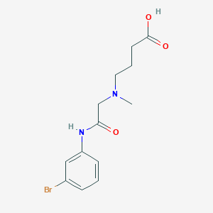 molecular formula C13H17BrN2O3 B7559802 4-[[2-(3-Bromoanilino)-2-oxoethyl]-methylamino]butanoic acid 