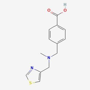 molecular formula C13H14N2O2S B7559840 4-[[Methyl(1,3-thiazol-4-ylmethyl)amino]methyl]benzoic acid 
