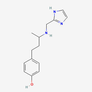 molecular formula C14H19N3O B7559857 4-[3-(1H-imidazol-2-ylmethylamino)butyl]phenol 