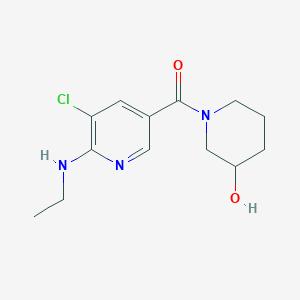 molecular formula C13H18ClN3O2 B7559903 [5-Chloro-6-(ethylamino)pyridin-3-yl]-(3-hydroxypiperidin-1-yl)methanone 