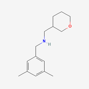 molecular formula C15H23NO B7559926 N-[(3,5-dimethylphenyl)methyl]-1-(oxan-3-yl)methanamine 