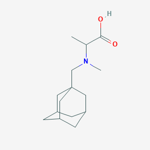 molecular formula C15H25NO2 B7559937 2-[1-Adamantylmethyl(methyl)amino]propanoic acid 
