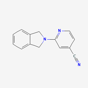 molecular formula C14H11N3 B7559954 2-(1,3-Dihydroisoindol-2-yl)pyridine-4-carbonitrile 