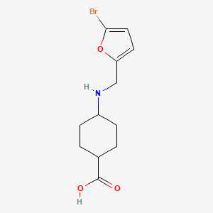 4-[(5-Bromofuran-2-yl)methylamino]cyclohexane-1-carboxylic acid