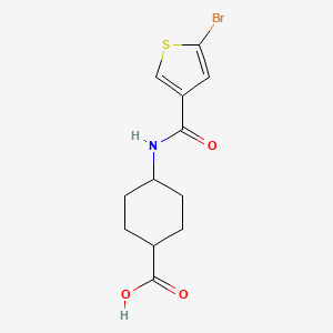 molecular formula C12H14BrNO3S B7559991 4-[(5-Bromothiophene-3-carbonyl)amino]cyclohexane-1-carboxylic acid 