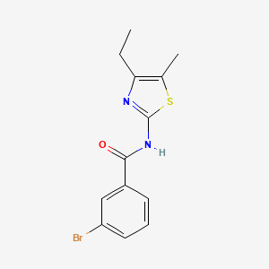 molecular formula C13H13BrN2OS B7560006 3-bromo-N-(4-ethyl-5-methyl-1,3-thiazol-2-yl)benzamide 