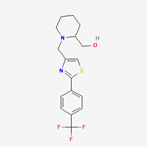 [1-[[2-[4-(Trifluoromethyl)phenyl]-1,3-thiazol-4-yl]methyl]piperidin-2-yl]methanol