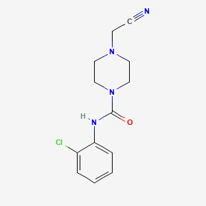molecular formula C13H15ClN4O B7560048 N-(2-chlorophenyl)-4-(cyanomethyl)piperazine-1-carboxamide 