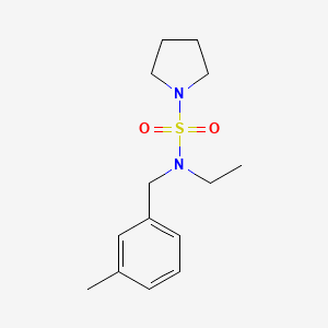 molecular formula C14H22N2O2S B7560081 N-ethyl-N-[(3-methylphenyl)methyl]pyrrolidine-1-sulfonamide 