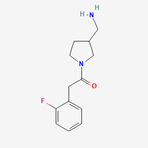 molecular formula C13H17FN2O B7560088 1-[3-(Aminomethyl)pyrrolidin-1-yl]-2-(2-fluorophenyl)ethanone 