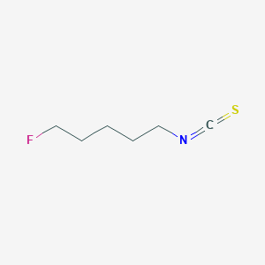 molecular formula C6H10FNS B075601 Isothiocyanic acid, 5-fluoropentyl ester CAS No. 1536-80-7