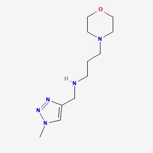 molecular formula C11H21N5O B7560152 N-[(1-methyltriazol-4-yl)methyl]-3-morpholin-4-ylpropan-1-amine 