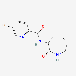 molecular formula C12H14BrN3O2 B7560158 5-bromo-N-(2-oxoazepan-3-yl)pyridine-2-carboxamide 