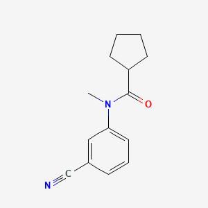 molecular formula C14H16N2O B7560167 N-(3-cyanophenyl)-N-methylcyclopentanecarboxamide 