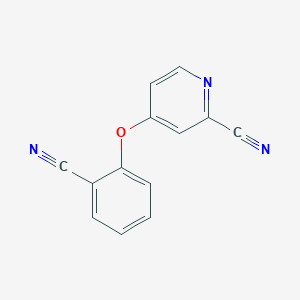 molecular formula C13H7N3O B7560216 4-(2-Cyanophenoxy)pyridine-2-carbonitrile 