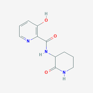 molecular formula C11H13N3O3 B7560241 3-hydroxy-N-(2-oxopiperidin-3-yl)pyridine-2-carboxamide 