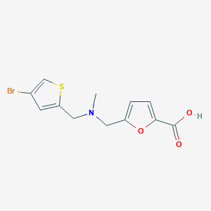 molecular formula C12H12BrNO3S B7560244 5-[[(4-Bromothiophen-2-yl)methyl-methylamino]methyl]furan-2-carboxylic acid 