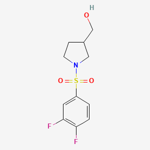 molecular formula C11H13F2NO3S B7560338 [1-(3,4-Difluorophenyl)sulfonylpyrrolidin-3-yl]methanol 