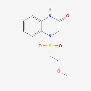 molecular formula C11H14N2O4S B7560367 4-(2-Methoxyethylsulfonyl)-1,3-dihydroquinoxalin-2-one 