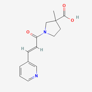 molecular formula C14H16N2O3 B7560380 3-methyl-1-[(E)-3-pyridin-3-ylprop-2-enoyl]pyrrolidine-3-carboxylic acid 