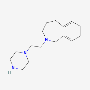 molecular formula C16H25N3 B7560387 2-(2-Piperazin-1-ylethyl)-1,3,4,5-tetrahydro-2-benzazepine 