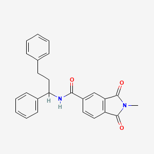 molecular formula C25H22N2O3 B7560389 N-(1,3-diphenylpropyl)-2-methyl-1,3-dioxoisoindole-5-carboxamide 