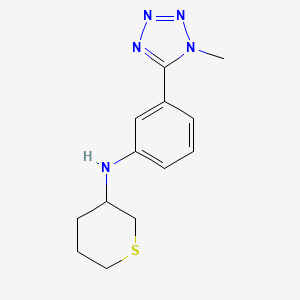 molecular formula C13H17N5S B7560392 N-[3-(1-methyltetrazol-5-yl)phenyl]thian-3-amine 