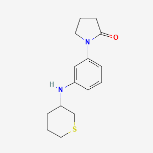 molecular formula C15H20N2OS B7560394 1-[3-(Thian-3-ylamino)phenyl]pyrrolidin-2-one 